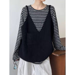 V-neck Loose Sleeveless Knitted Vest