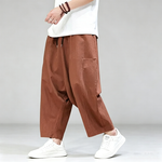 Drop-crotch Loose Lantern Harem Pants