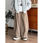 Japanese Loose-fitting Textured Wide-leg Pants