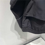 Black Stand Collar Casual Jacket