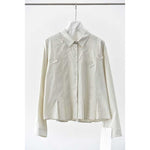 Women's 3D Patchwork Floral Print Pleated Hem Shirt