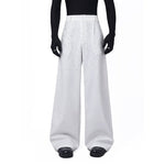 Starry  Hot-Fix Rhinestone Detail Casual Trousers