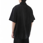 American Loose Textured Pleated Shirt