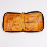 Retro Leather Zipper Wallet