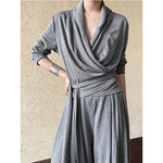 Irregular One-shoulder Waisted Pleated Top Wide-leg Pants Two-piece Set