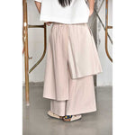 Womenâ€˜s Irregular Color-blocked Faux Two-piece Casual Skirt Pants