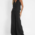 Vest & Pants Cotton Leisure Suit