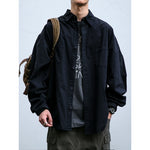 Japanese Retro Textured Long-sleeved Shirt