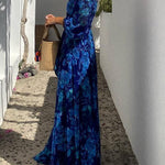 Luna™ | Floral Maxi Dress with Open Sleeves