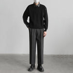 Color-blocked Faux Two-piece Knit Sweater