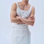 Square Neck Ribbed Slim Fit Tank Top