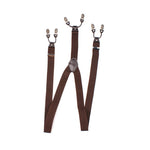 Adjustable Detachable Y Back Leather Suspenders Braces