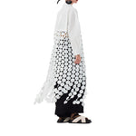 Spliced Hollow Circle Tassel Casual Shirt Dress