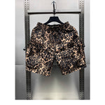 Leopard Print Quick-drying Loose-fitting Five-point Pants