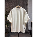 420g Cotton Drop-Shoulder Frayed Edge T-shirt