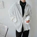 Retro Crinkled Dolman Sleeve Shirt