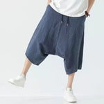 Stripe Lantern-shaped Loose-fitting Low-cut Baggy Pants