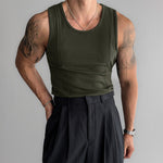 American Vertical Striped Slim Fit Knitted Vest