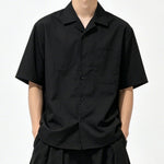 Japanese Loose Draped Casual Short Sleeve Shirt