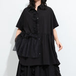 Women's Irregular Ruffled Shirt
