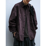 Japanese Retro Textured Long-sleeved Shirt