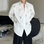Starry Sky Print Loose-Fit Shirt