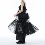 Mesh See-through Cake Suspender Dress
