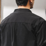 Loose Stand Collar Long Sleeve Casual Shirt