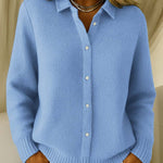 Camille™ | Textured Knit Button-Up Cardigan