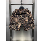 Leopard Print Quick-drying Loose-fitting Five-point Pants