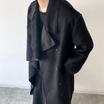 Irregular Lapel Trench Coat
