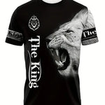 KZZ Men's 3D Lion Print Sports Set