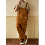 Retro Loose-Fit Multi-Pocket Workwear Cargo Overalls