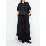 Women's Japanese Loose Draped Cropped Culottes Casual Pants