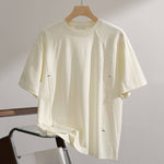 American Retro Patchwork Casual Loose T-shirt