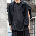 Denim Sleeveless Vest Jacket