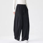 Zen-inspired Elastic Waist Loose Casual Pants