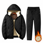 KZZ Men’s Autumn Winter Fleece Thickened Set - Multi-Pocket Design