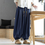 Loose Draped Ankle Tied Casual Harem Pants