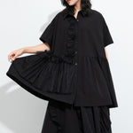 Women's Irregular Ruffled Shirt