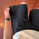 Cooling Ice Silk Contrast Stitching Relaxed Fit Straight Leg Shorts