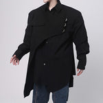 Structured Shoulder Pads Long Sleeve Shirt
