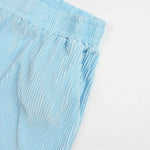 KZZ Solid-Color & Striped Short-Sleeve Two-Piece Set