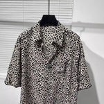 Leopard Print Wrinkle-free Loose-fitting Shirt