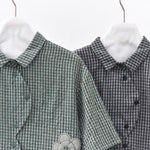 Women's Floral-patterned Curved Hem Shirt