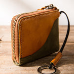 Canvas Stitching Leather Wallet