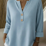 Lucinda™ | Henley Button Top