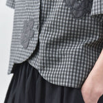 Women's Floral-patterned Curved Hem Shirt