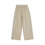 Zipper Strip Straight Casual Pants