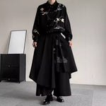 Irregular Retro Layered Draped Wide-leg Culottes